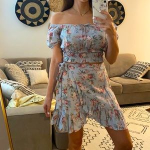 I Feel Pretty Floral Top And Wrap Skirt Set